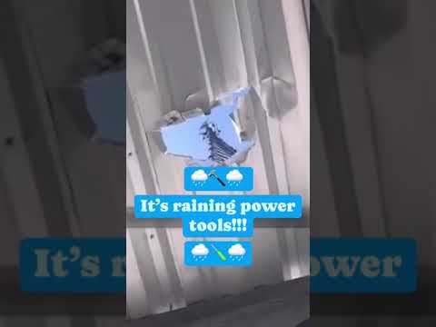 Mysterious power tool falls from the sky #jjsafetyllc #safetyfirst #safetyfails