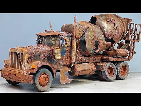 Restauración de una hormigonera Peterbilt 379 | Restauración de un camión de cemento oxidado