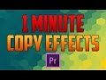 Premiere Pro CC How To Copy Effects