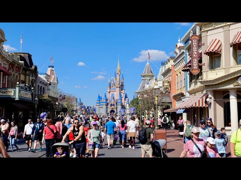 Magic Kingdom Main Street USA 2025 Tour & Walkthrough in 4K | Walt Disney World February 2025