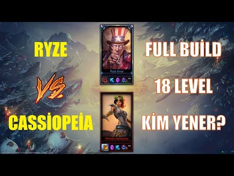 Ryze vs Cassiopeia Full Build 18 Level 1v1