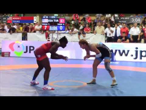 1/4 WW - 68 kg: T. MENSAH (USA) v. B. TOSUN (TUR)