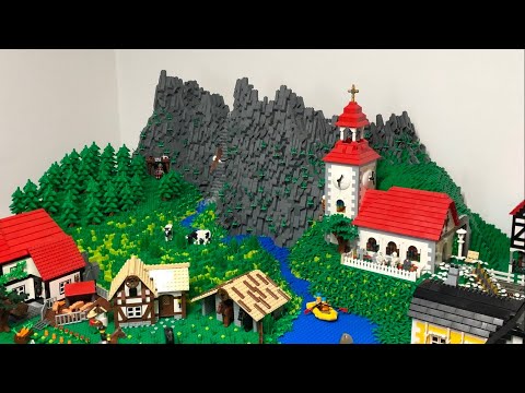 Bau einer Lego Stadt Teil 46. - Berg stabilisieren