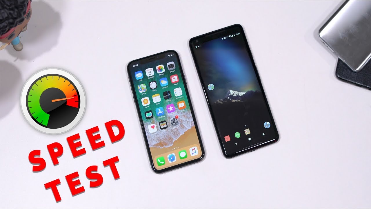 iPhone X vs Pixel 2 XL // NO EDIT Speed Test!