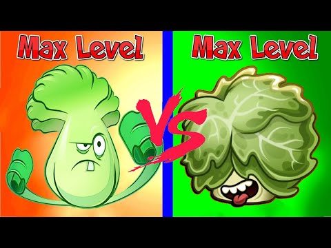 PvZ 2 Discovery - The Difference of Bonk Choy Vs Headbutter Lettuce (Max Level Plant)