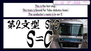 【世界へ発信！自動放送で英語術】#8 終点放送・行き先放送・車内設備放送(第2文型)【英文法】