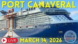 LIVE: Watching Cruise Ships Leaving Port Canaveral LIVE! (March 14, 2026)