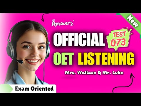 OET Listening Sample for Nurses and Doctors | 06-12-2024 #oet #oetexam #oetnursing #oetlisteningtest