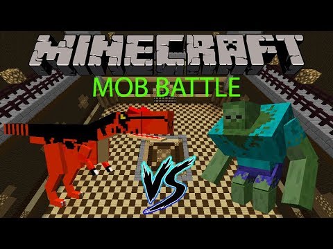 Minecraft Mob Battles : Alosaurus vs Mutant Zombie!!