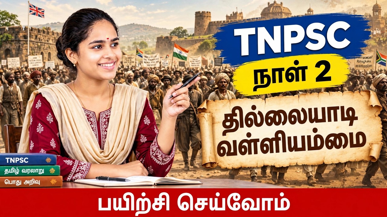 📚 TNPSC 2026 - தில்லையாடி வள்ளியம்மை- 📝 முக்கிய வரலாற்று வி?