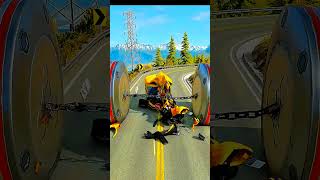 Download lagu Sports Cars _ School Bus vs Chained Hydraulic Crush - BeamNG.Drive(720P_HD) mp3