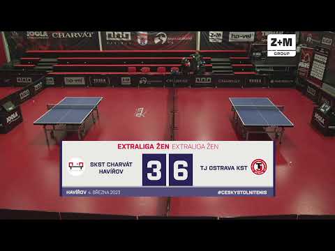 Extraliga stolního tenisu žen 2022 - 2023 SKST Charvát Havířov vs TJ Ostrava KST