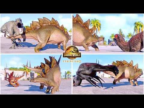 Irresistible 1997 Skin Stegosaurus VS All Dinosaurs Killing Animations 🦖 Jurassic World Evolution 2