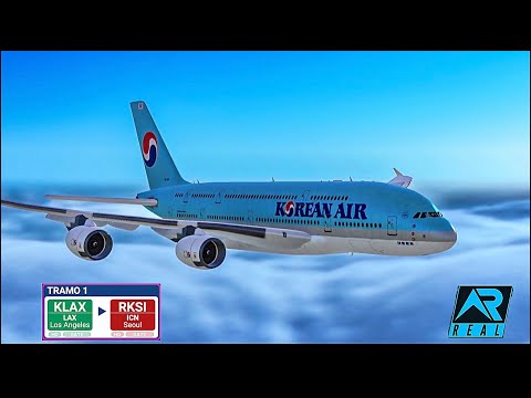 RFS Real Flight Simulator: LOS ÁNGELES - SEÚL A380  | KOREAN AIR | FullFlight | FullHD