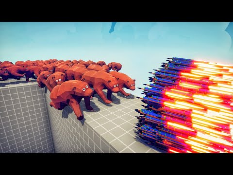 100x BEAR vs EVERY GOD - Totally Accurate Battle Simulator TABS