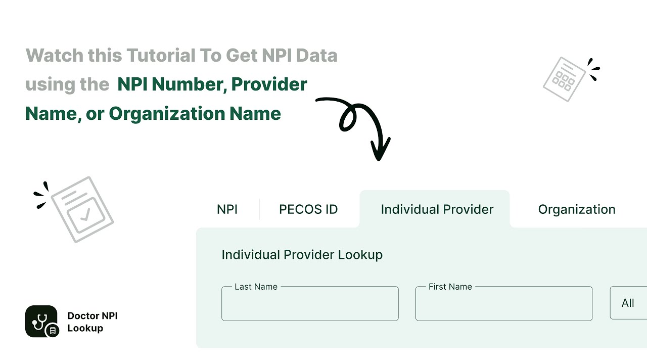 Watch this Tutorial To Get NPI Lookup Data using the NPI Number, Provider Name,or Organization Name