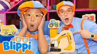 Blippi's Vehicle Scavenger Hunt! 🚗💨 Playground Fun