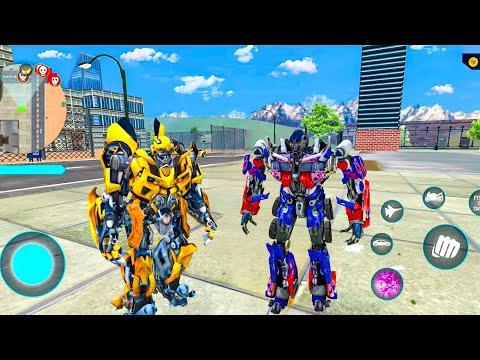 Bumblebee with Optimus Prime Jet Bike Car Battle | Robot Transformation Game 2020 (Android Gameplay)