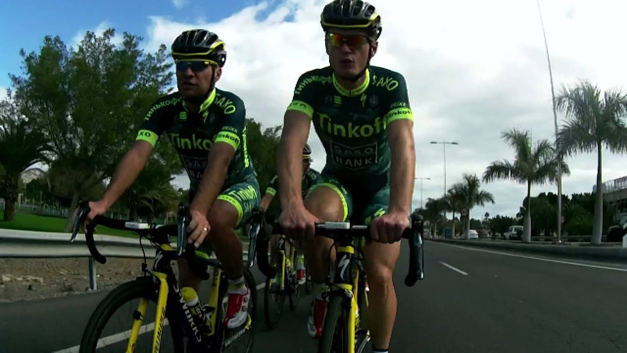 On-bike footage from the Tinkoff-Saxo training camp - YouTube