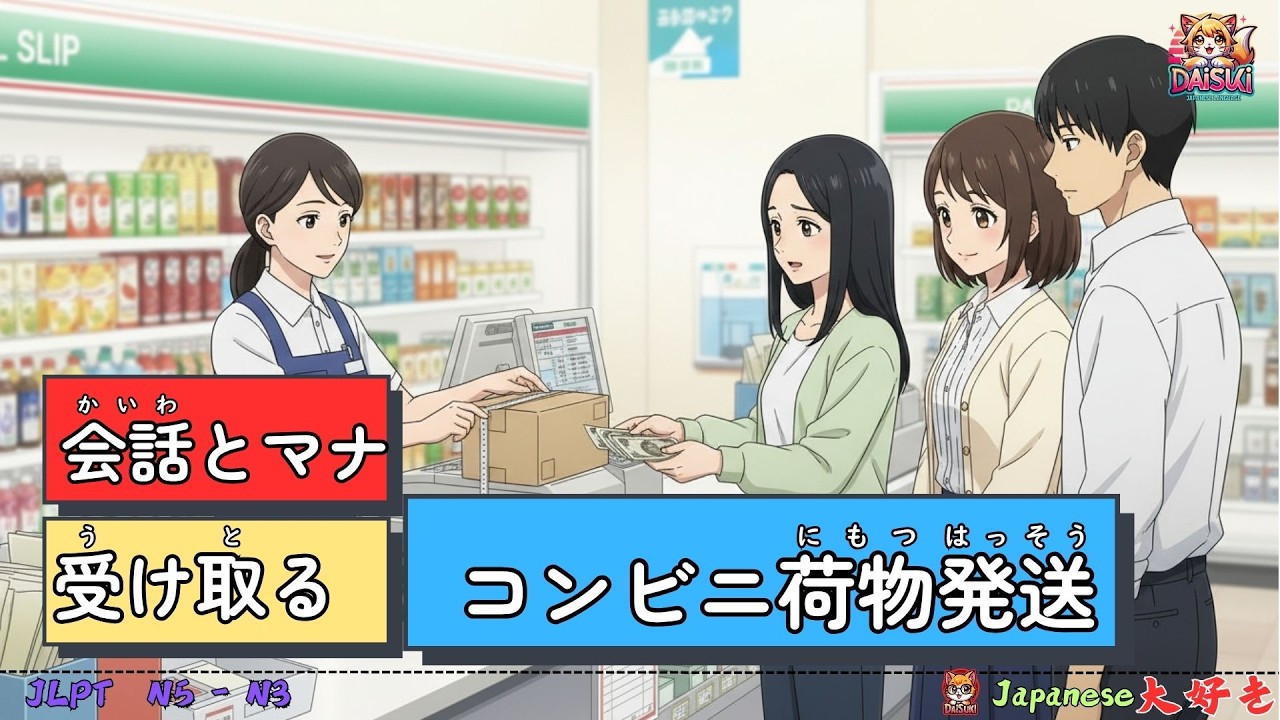 はじめての荷物発送 コンビニで困らない会話　First Time Sending a Package – Conversation That Helps at a Convenience Store