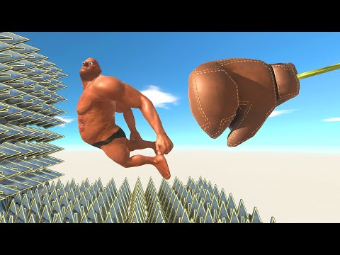 Jump and Avoid Giant Boxing Glove - Animal Revolt Battle Simulator