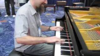 NAMM 2010 Garaj Mahal keyboardist Eric Levy at the Estonia piano booth pt 1