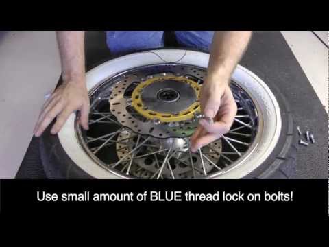 How-To Install New Front Brake Rotors/Discs On Yamaha V-Star 1100