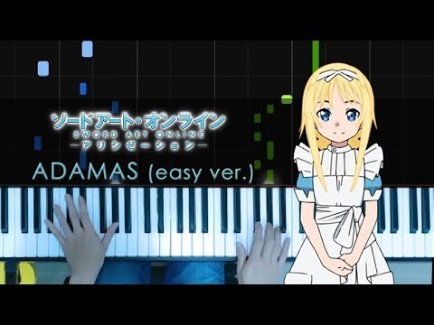 「ADAMAS」(easy ver.) - Sword Art Online Alicization OP (Piano Tutorial / Sheets by HalcyonMusic) Video