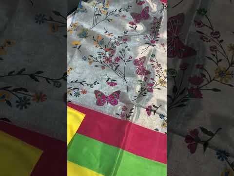 New collection tissue saree allover saree embroidered work different type of flower 🌸 butts