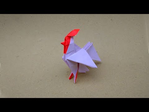 Tutorial Cara  Membuat  Origami  Ayam Jago How to Make 