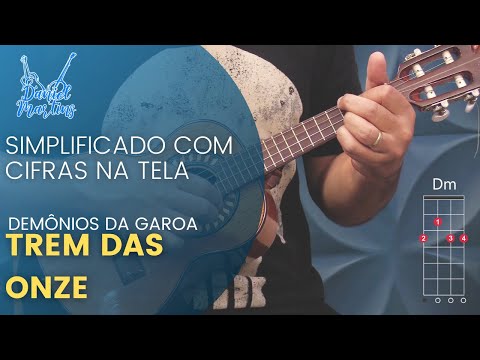 TREM DAS ONZE | DEMÔNIOS DA GAROA | AULA DE CAVAQUINHO COM DESENHO DOS ACORDES