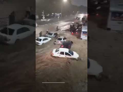 Flooding across Caracas, Venezuela, after heavy rains