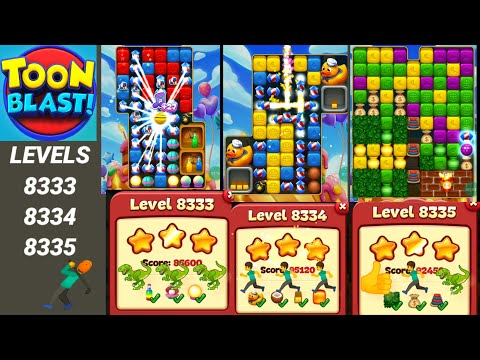 Toon Blast Levels 8333 8334 8335 🤺✨🦖