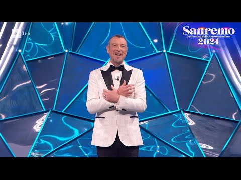 Sanremo 2024 - Amadeus apre la 74esima edizione del Festival