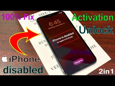 iPhone is Disabled With Activation! Remove Without iTunes or PC Unlock 1000% Fixed Done~2021 Video