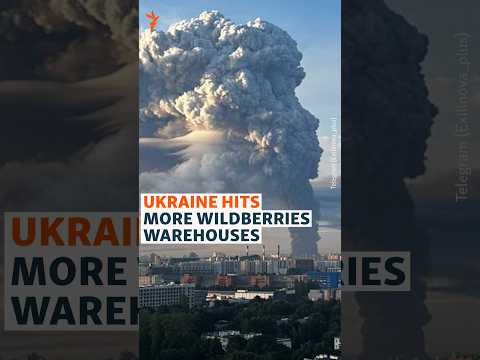Massive Wildberries Fire Following Ukrainian Strike #breakingnews #shorts