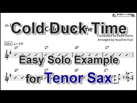 Cold Duck Time - Easy Solo Example for Tenor Sax