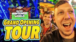 We Attended Super Nintendo World's GRAND OPENING! - TOUR (Bowser Jr, Pikmin, Chris Pratt & More!)