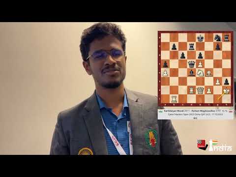 "It was a complicated game in the Caro-Kann" - GM Karthikeyan Murali | Qatar Masters 2023