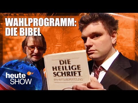 Wie heilt man Homosexualität? Lutz van der Horst bei der Partei bibeltreuer Christen | heute-show