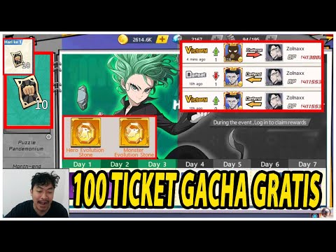 🔥🔥100 TICKET GRATIS GACHAAAA!! EVENT MUNCULNYA ULTRA RARE PERTAMA SE! A- ONE PUNCH MAN The Strongest