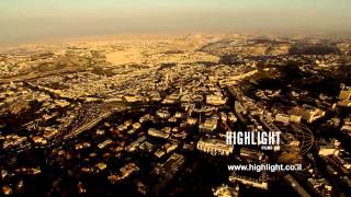preview picture of video 'AJ029n - Israel Stock Footage: Aerial video footage of Jerusalem civic center & old city'