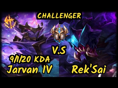 GEN.G Peanut (JARVAN IV) vs REK'SAI - 9/1/20 KDA JUNGLE CHALLENGER GAMEPLAY - KR