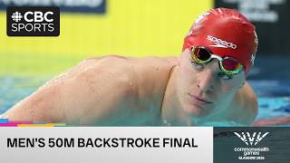 Men's 50m backstroke final on Day 2 of the Glasgow 2026 Commonwealth Games