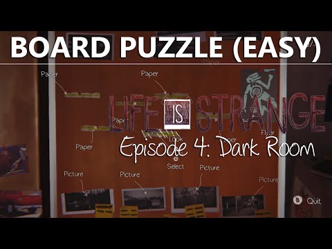 Life Is Strange Episode 4 Board Puzzle (Easy) Investigation Dark Room