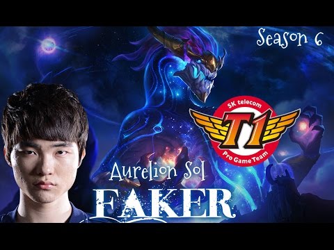 SKT T1 Faker AURELION SOL Mid vs Lux - Patch 6.7 KR | League of Legends