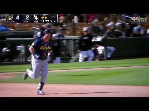 Milwaukee Brewers' Wes Clarke hits home run vs. Chicago White Sox in Cactus League