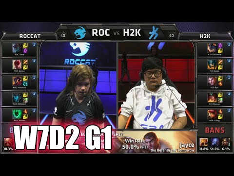 ROCCAT vs H2K Gaming | S5 EU LCS Summer 2015 Week 7 Day 2 | ROC vs H2K W7D2 G1
