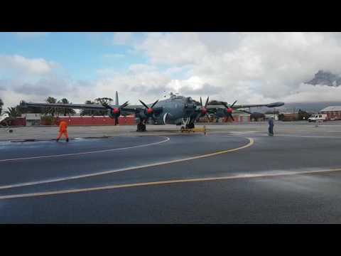 Shackleton MR.3 running up it's engines at AFB Ysterplaat