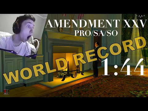 AMENDMENT XXV PRO/SA/SO SPEEDRUN!!!!! (1:44) Hitman: Blood Money